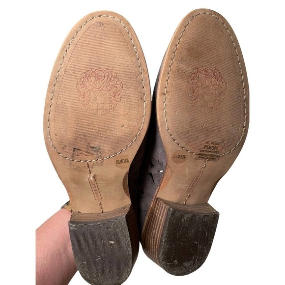 Vince Camuto Peera Cutout Ankle Bootie Boots Suede Leather Graystone Size 8.5M - Picture 6 of 7